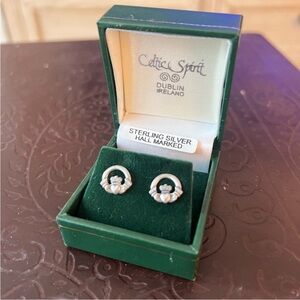 Sterling Silver Claddagh Earrings